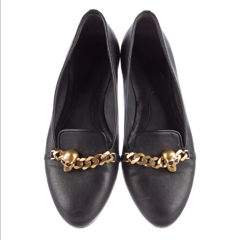 Alexander McQueen Skull Chain Leather Loafers!